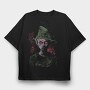 Horror Elf, Tricou Oversize Barbati (Unisex)