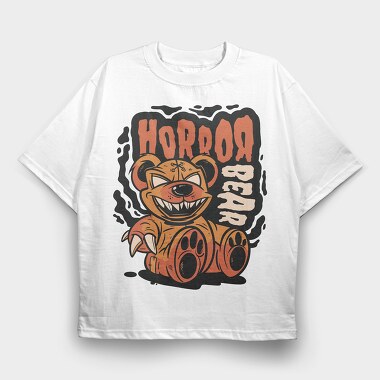 Horror Bear, Tricou Oversize Barbati (Unisex)