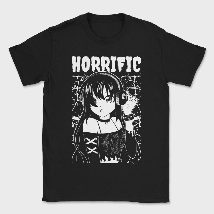 Horrific Dark Anime Girl, Tricou Barbati (Unisex)