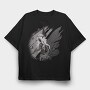 Dark Skeleton Fairy Fantasy Grunge, Tricou Oversize Barbati (Unisex)