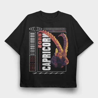 Horoscope Capricorn, Tricou Oversize Barbati (Unisex)