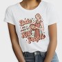 Retro Woman Baking Bake Kill Funny, Tricou Femei