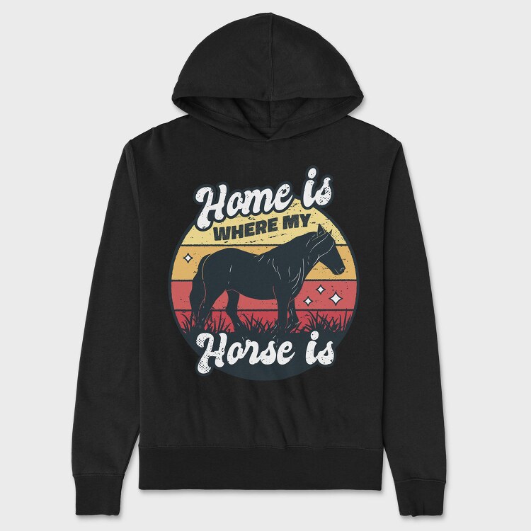 Home Horse, Hanorac Oversize Barbati (Unisex)