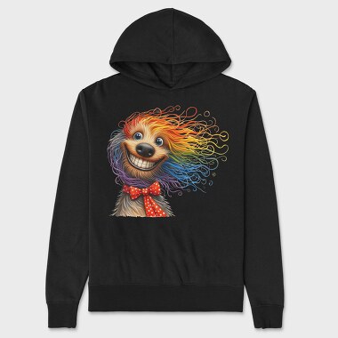 Colorful Furry Smile, Hanorac Oversize Barbati (Unisex)