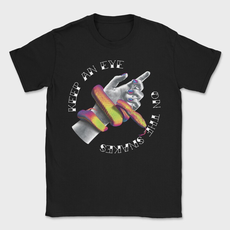 Holographic Snake, Tricou Barbati (Unisex)