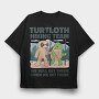 Turtle And Sloth Hiking Turtloth, Tricou Oversize Barbati (Unisex)