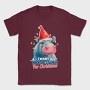 Hippo Watercolor Christmas, Tricou Barbati (Unisex)