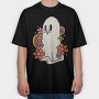 Hippie Ghost, Tricou Oversize Barbati (Unisex)