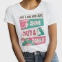 Anime Girl Cat And Ramen, Tricou Femei