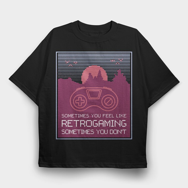 Retrogaming, Tricou Oversize Barbati (Unisex)
