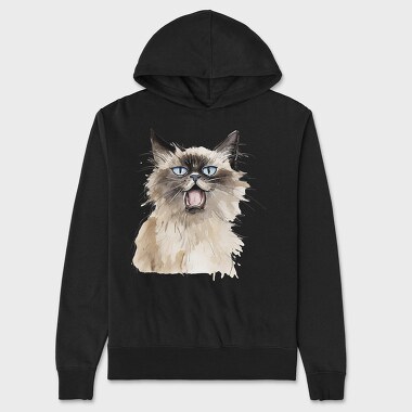 Angry Birman Scream, Hanorac Oversize Barbati (Unisex)