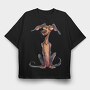 Colorful Quirky Dog, Tricou Oversize Barbati (Unisex)