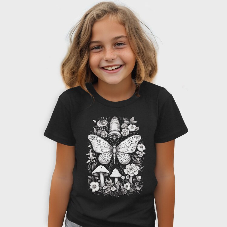 Whimsical Cottagecore Moth, Tricou Copii