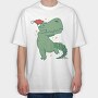 Christmas T Rex Fun Dab, Tricou Oversize Barbati (Unisex)