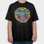 Turtle Animal With Glasses Smart Ass Hell, Tricou Oversize Barbati (Unisex)