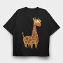 Giraffe Grin, Tricou Oversize Barbati (Unisex)