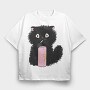 Electric Cat, Tricou Oversize Barbati (Unisex)