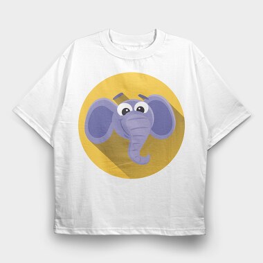 Elephant Icon Art, Tricou Oversize Barbati (Unisex)