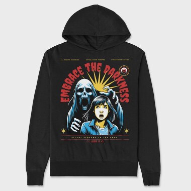 Embrace The Darkness Trend Ghost Scare, Hanorac Oversize Barbati (Unisex)