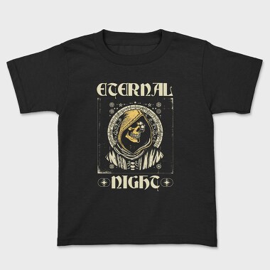 Eternal Night Skull Gothic Grim Reaper, Tricou Copii