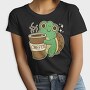 Turtle Drinking Cofffee, Tricou Femei