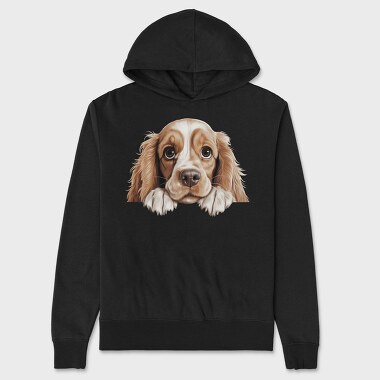 American Cocker Spaniel Peeking, Hanorac Oversize Barbati (Unisex)