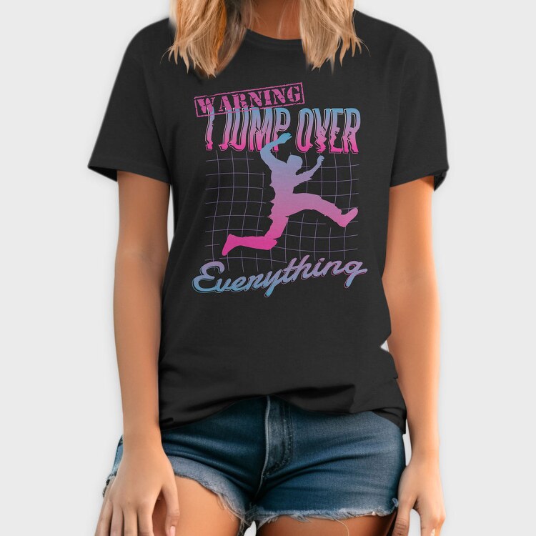 Retrowave Parkour Jump, Tricou Barbati (Unisex)