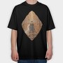 Hiker Autumn Path, Tricou Oversize Barbati (Unisex)