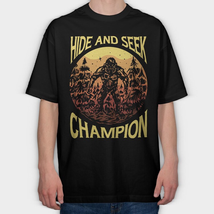 Hide and Seek Champion Sunset, Tricou Oversize Barbati (Unisex)