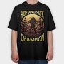 Hide and Seek Champion Sunset, Tricou Oversize Barbati (Unisex)
