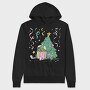Christmas Tree New Year Character Present Pillow, Hanorac Oversize Barbati (Unisex)