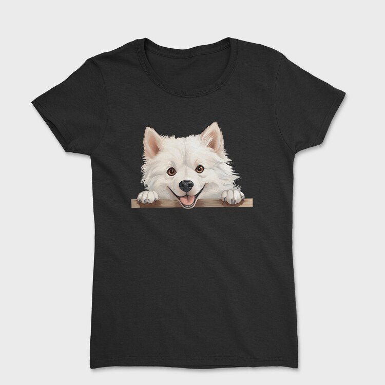 American Eskimo Peeking, Tricou Femei