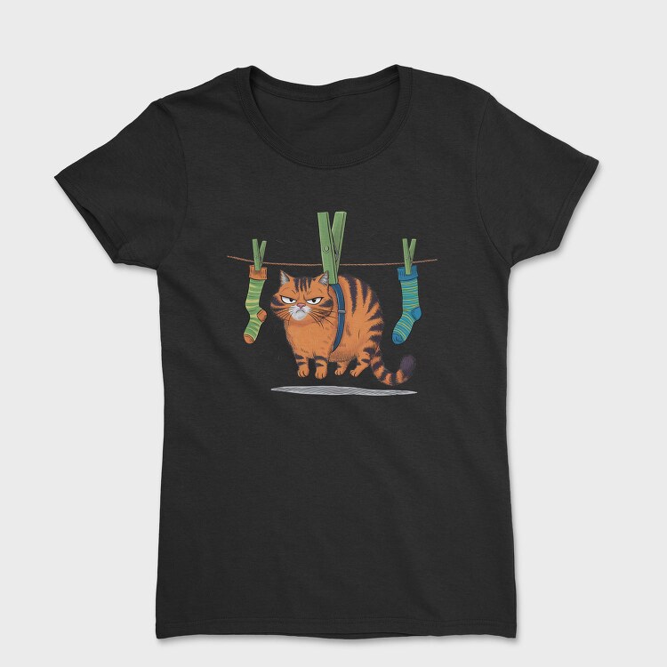 Angry Cat Clipart, Tricou Femei