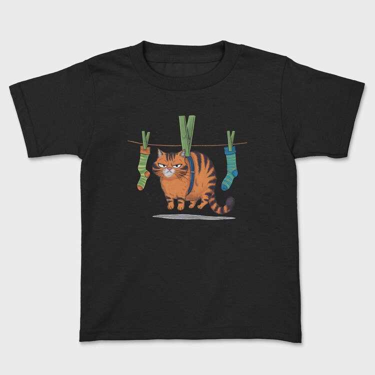 Angry Cat Clipart, Tricou Copii