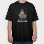 Whimsical Frog Gentleman Musician, Tricou Oversize Barbati (Unisex)