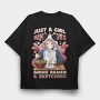 Anime Girl Ramen And Sketching, Tricou Oversize Barbati (Unisex)