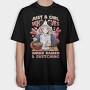Anime Girl Ramen And Sketching, Tricou Oversize Barbati (Unisex)