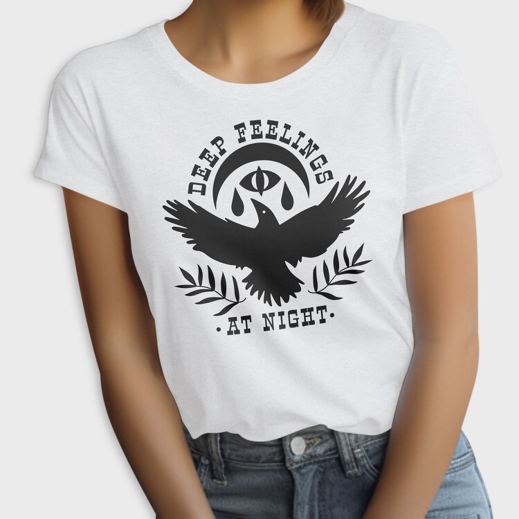 Deep Feelings At Night Crow, Tricou Femei