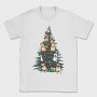 Christmas Tree With Dogs Realistic, Tricou Barbati (Unisex)