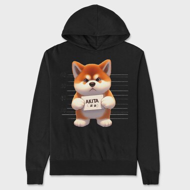 Akita Mugshot, Hanorac Oversize Barbati (Unisex)