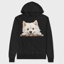 American Eskimo Peeking, Hanorac Oversize Barbati (Unisex)