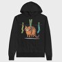 Angry Cat Clipart, Hanorac Oversize Barbati (Unisex)