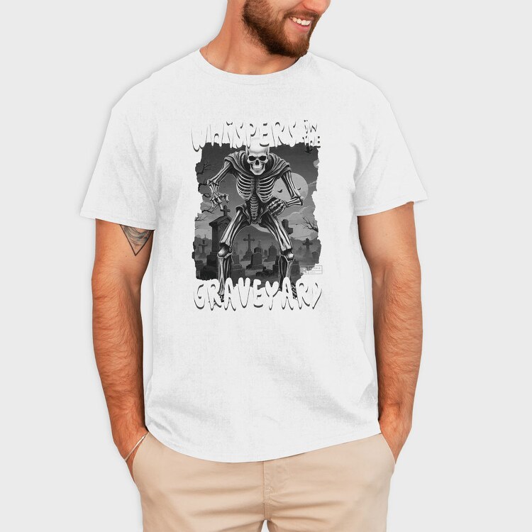 Whispers In The Graveyard Skeleton, Tricou Barbati (Unisex)