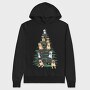 Christmas Tree With Dogs Realistic, Hanorac Oversize Barbati (Unisex)