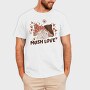 Two Kawaii Mushrooms With The Words Mush Love, Tricou Barbati (Unisex)