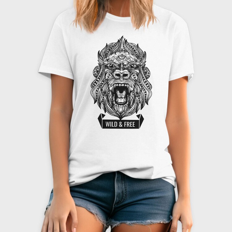 Gorilla Illustration, Tricou Barbati (Unisex)