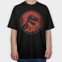 Jurassic Dinosaur Skeleton, Tricou Oversize Barbati (Unisex)