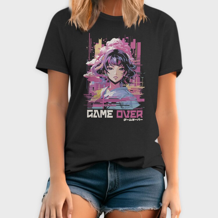 Anime Glitch Vaporwave, Tricou Barbati (Unisex)