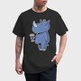 Rhinoceros With Wine Rhino, Tricou Barbati (Unisex)