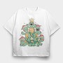 Christmas Turtles Tree X Mas, Tricou Oversize Barbati (Unisex)